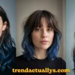 Blue Balayage for Brunettes Ideas