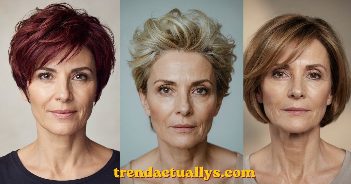 Edgy Choppy Pixie Haircuts for Women Over 50