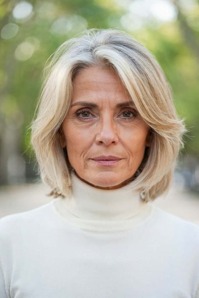 Side-Swept Shag with Volume
